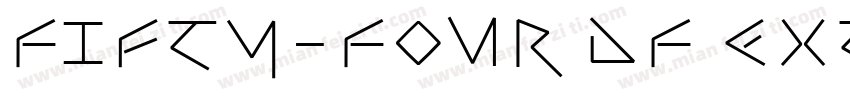 Fifty-Four DF Extra Bold字体转换